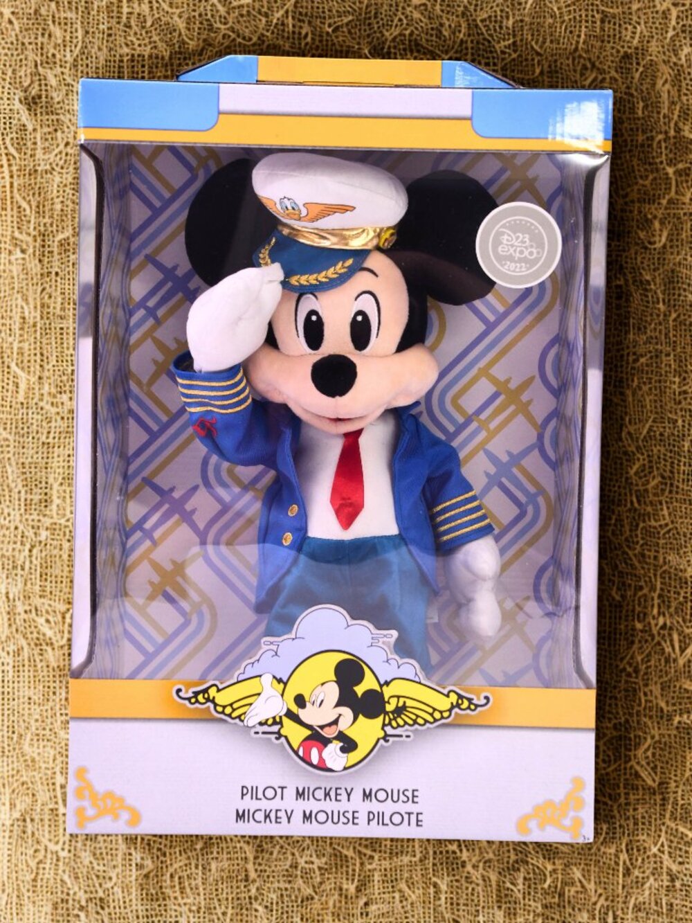 Disney D23 Expo 2022 Pilot Mickey Mouse Plush in Box Limited Edition